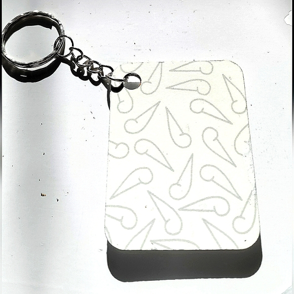 NEW Handmade Keychain Bag Tag! Italian Wood ArtDeco9. "I LOVE My Bag" Wood Heart - Picture 4 of 6